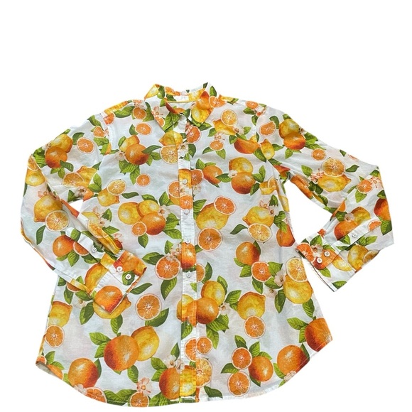 Talbots citrus button down-medium petite - Picture 1 of 4